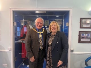 Saltash's new mayor and deputy mayor, Cllrs Brian Stoyel and Brenda Samuels have taken up their new positions