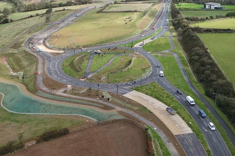 The Northern Access Road to Langarth, near Truro, is now officially open