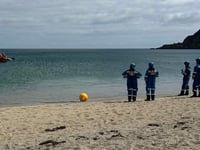 Kayaker rescued after being blown out to sea at Pentewan
