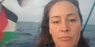 Defiant aid worker on her way to deliver humanitarian aid 