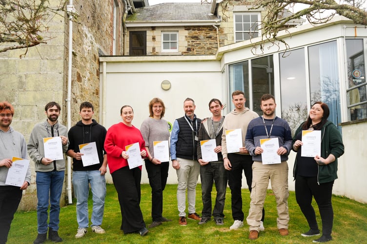 Students who attended Truro and Penwith College's Future Leaders skills bootcamp 