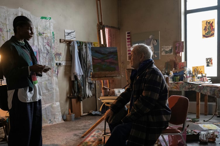 Michaela Coel and Ian McKellen in The Christophers