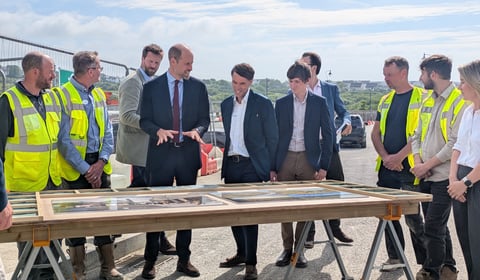Prince William visits Nansledan to view its new high street 
