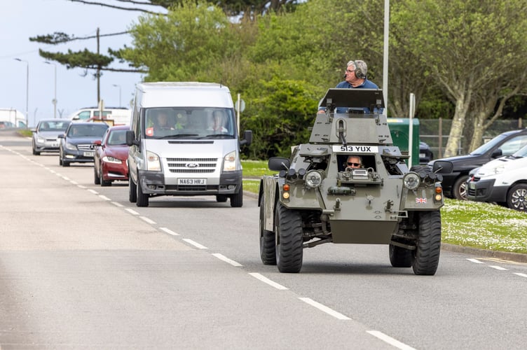 On Thursday 7th May, members of Cornwall's Army Museum at Bodmin Keep visited RAF St Mawgans Engineering and Logistics Squadron (ELS) for familiarisation driving on their Ferret light armoured vehicle and have a Station visit. At the end of the visit they drove the Ferret back to Bodmin in a convoy. 