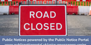 Public Notices: Latest roadworks confirmed by Cornwall Council