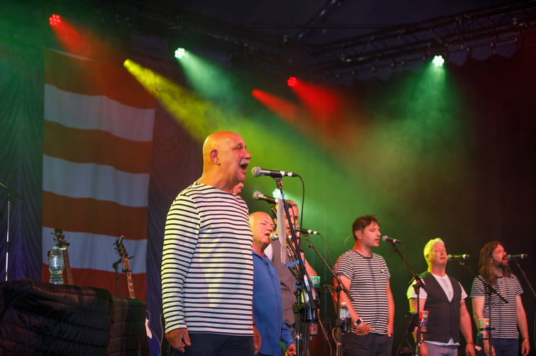The Fisherman's Friends on stage at their inaugural festival (Picture: Fisherman’s Friends Festival)