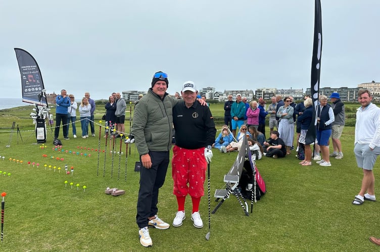 Andy Evans and David Edwards, Newquay Golf Club pro.