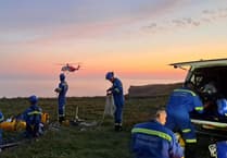 Rescue operation launched after two people became trapped