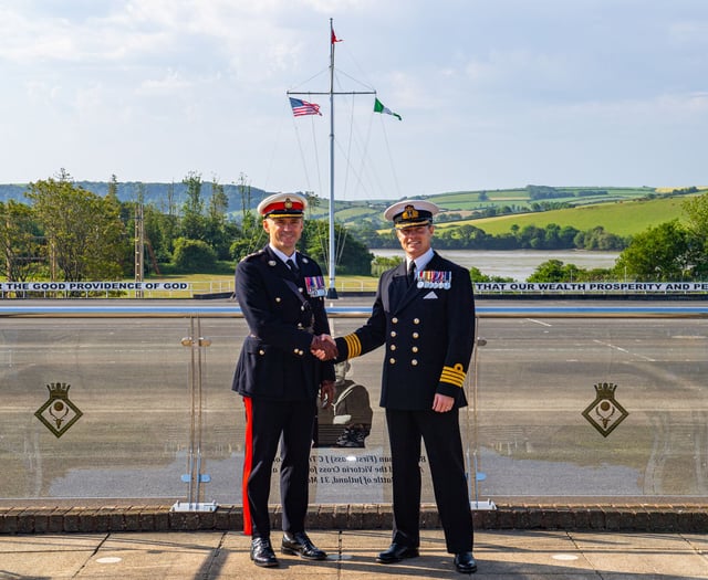 Cornish officer leaves HMS Raleigh for senior Royal Navy role