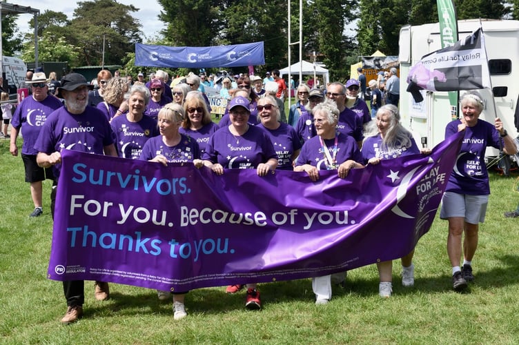 Cancer survivors taking part in the Relay For Life event in Liskeard (Pictures: Jon Harris Photography)