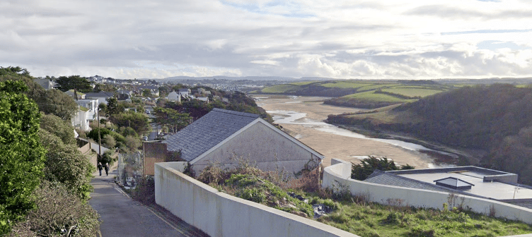 Riverside Avenue overlooking the Gannel