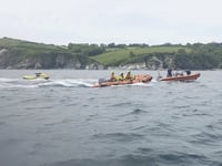 Pair rescued from sinking jet-ski in St Austell Bay