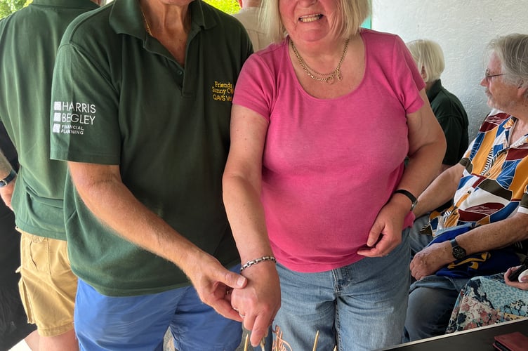 Paul Caruana and Chris Ranson cut Sunny Corner's 10th birthday cake