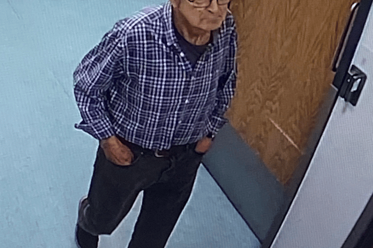 CCTV image of Mr Wilson leaving the hospital