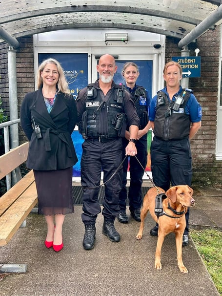 Police carried out a school screening visit at Liskeard School and Community College