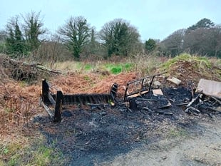 Huge fly-tipping site near Camborne exposed