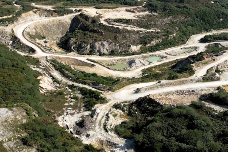 The site at Trelavour Downs in the Clay Country presents many hazards to trespassers. (Picture: Cornish Lithium)
