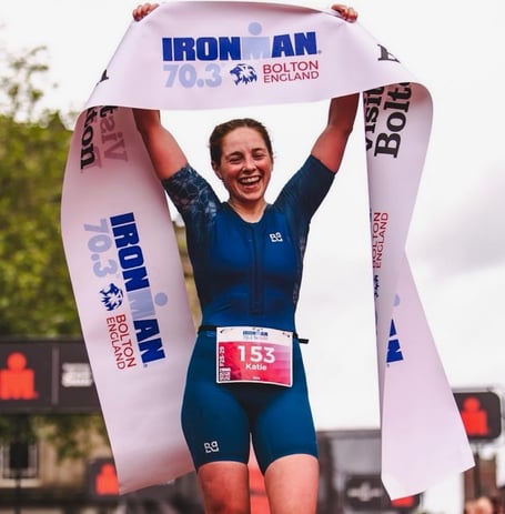 Penzance's Katie Walker has lifted an Ironman trophy for the second year running