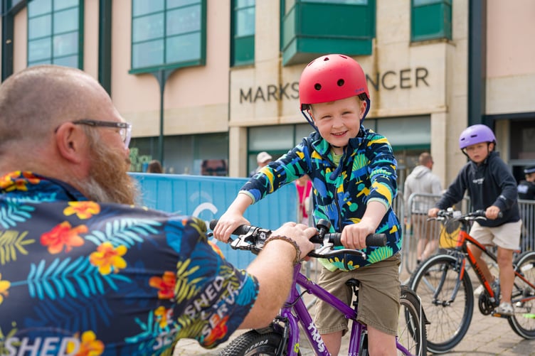 There will be cycling opportunities on Truro's Lemon Quay during Children's Day