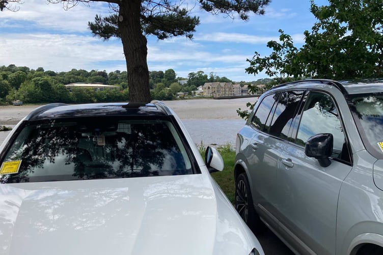 Ticketed cars at Boscawen Park, Truro