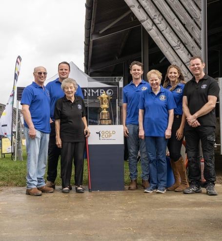 The Morrow family with the Gold Cup