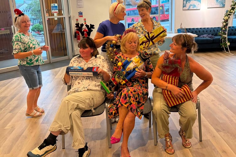 Cast members from the Teylu Theatre Company rehearse their upcoming Calendar Girls production