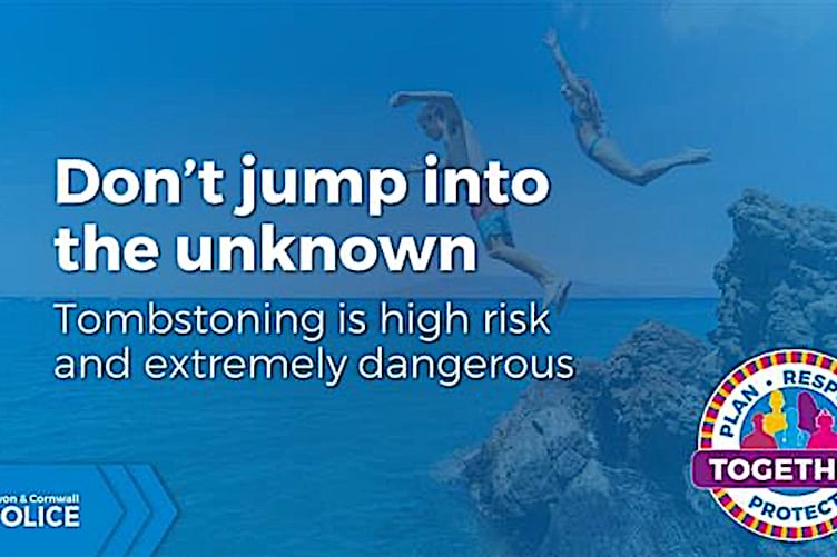 Police are warning about the dangers of tombstoning.