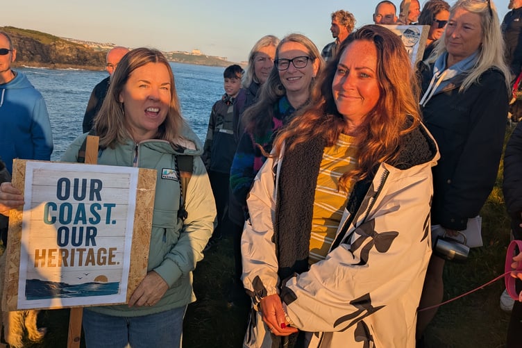 Campaigners waved placards that included ‘Our Coast, Our Heritage’ and ‘Keep Our Coast Open' (Picture: Warren Wilkins)