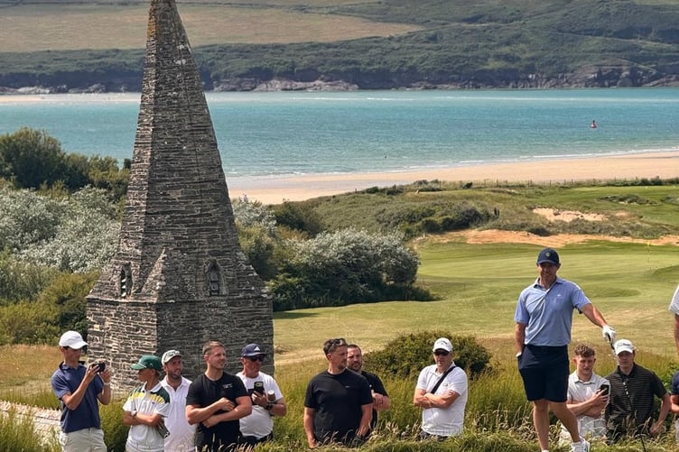 Members, locals and visitors all grabbed the chance to see the European stars in action at St Enodoc