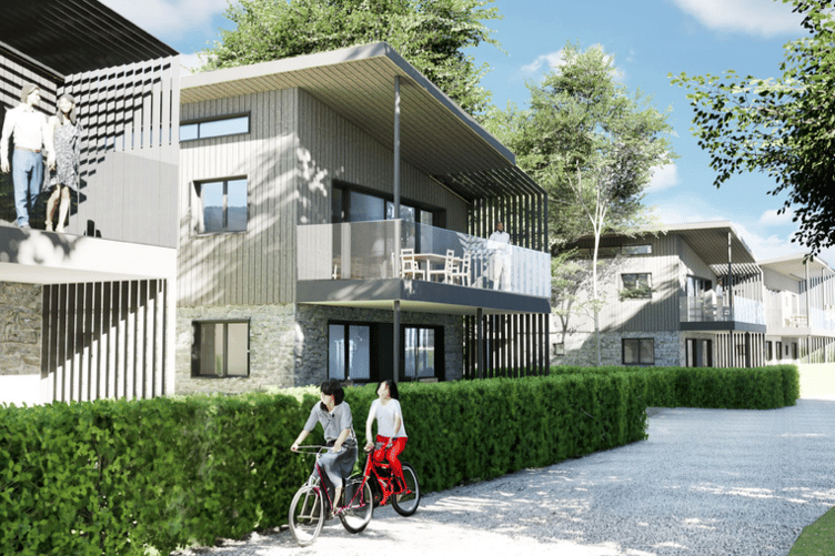 A computer generated image of what the properties will look like