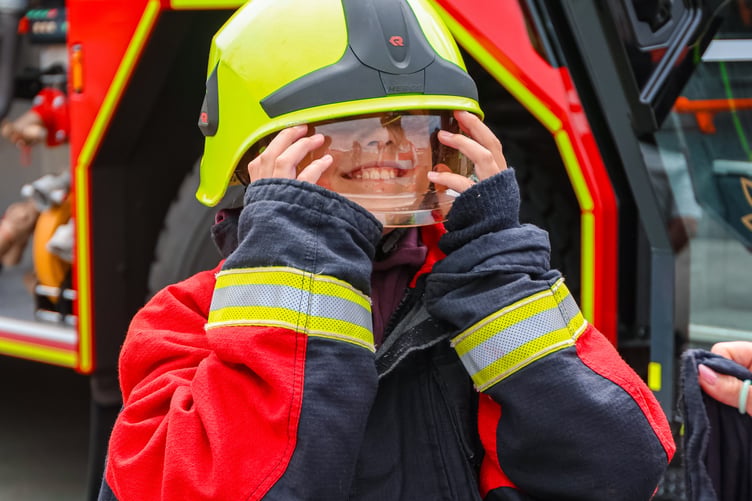 Visitors experienced Cornwall Airport's fire appliances