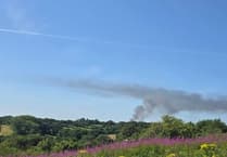 Smoke seen for miles as fire blazes at Cornish industrial estate