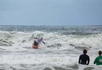 World’s best adaptive surfers in action at Fistral Beach