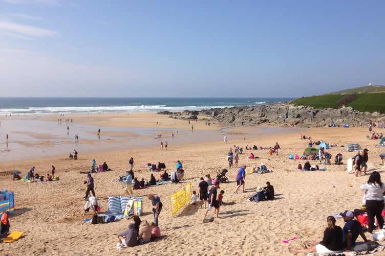 Fistral beach at Newquay with the tide out. (Picture: Andrew Townsend)