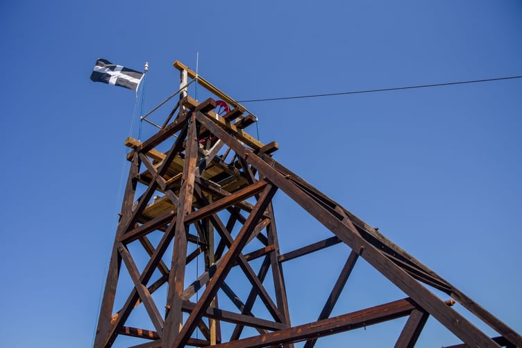 King Edward Mine's "new" headframe