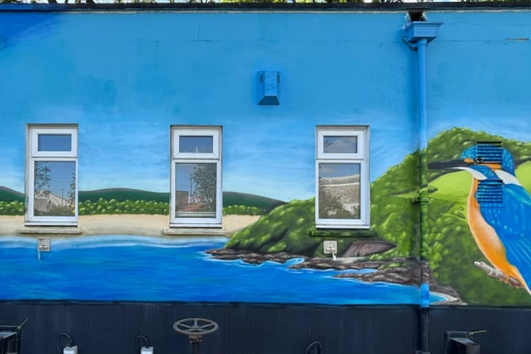 The new mural at Par Sewage Pumping Station.