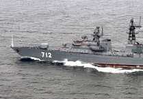 Russian warship carries out live-fire drill just off Plymouth coast