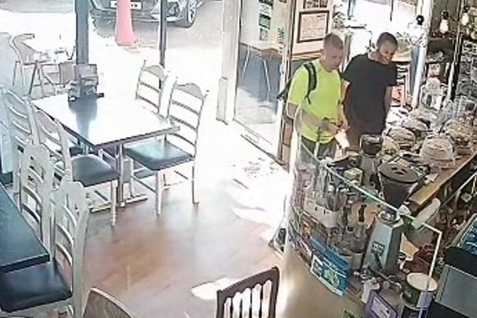 Police are appealing to the public to help identify two men as part of the fraud investigation (Picture: Devon and Cornwall Police)