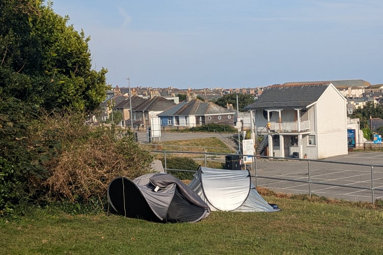 There are a number of "unauthorised" campers