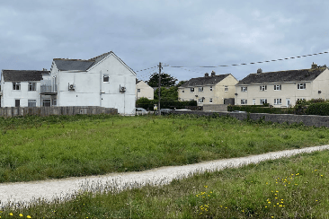 The grassland area where the residential properties are earmarked to be built