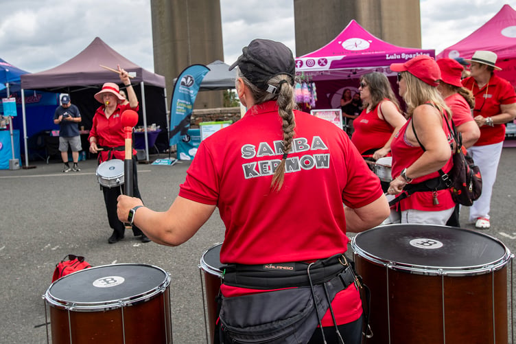 Members of Samba Kernow were among the many performers on show over the weekend in Saltash