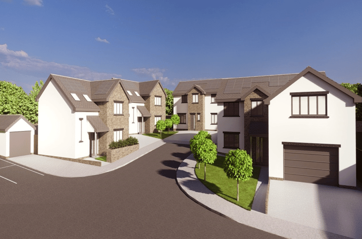 The development, on agricultural land north of William Laundry Close, will comprise five affordable homes and four open market properties
