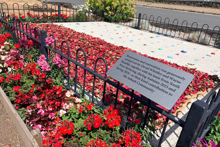 A new plaque has been added to the Pebble War Memorial following the recent restoration works in Saltash