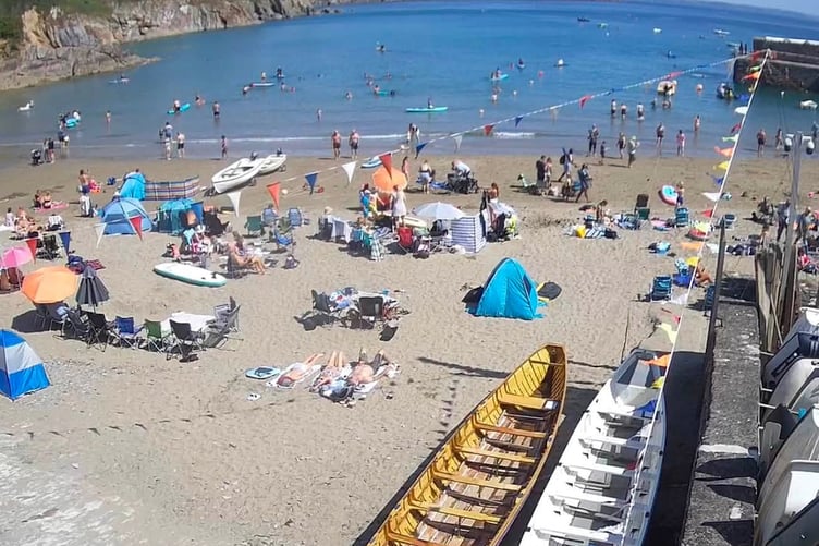 The beach at Gorran Haven on Saturday afternoon. (Picture: Mevagissey Coastguards)
