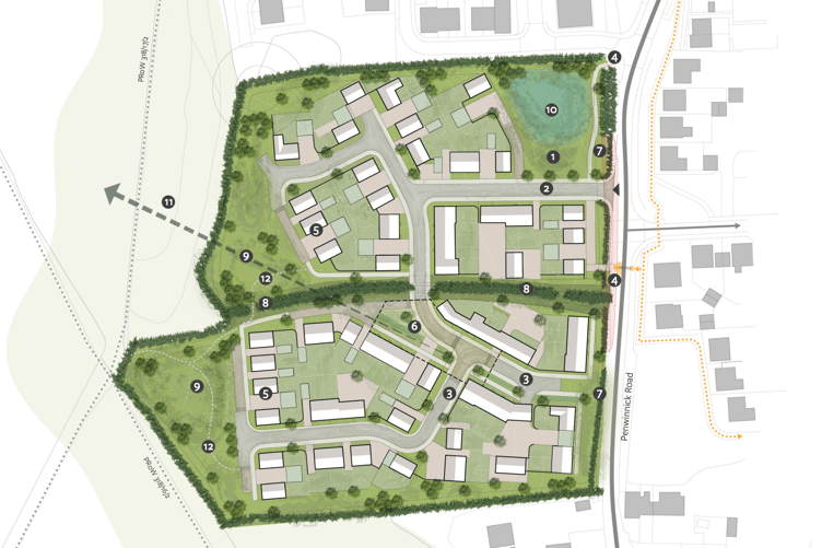 Outline permission for up to 75 homes in St Agnes has been submitted to Cornwall Council with the proposed development set to sit south east of another site for 36 homes, which is currently under construction