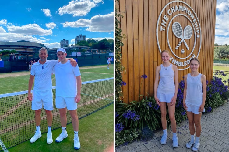 Truro tennis players at Wimbledon.