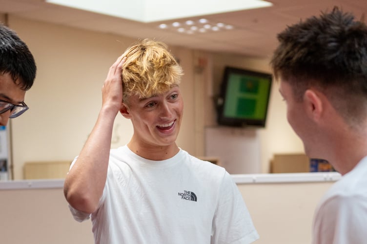 Some sixth form students at Newquay Tretherras were amazed by their positive results
