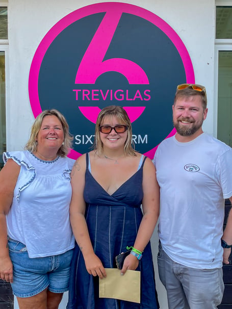 Proud families joined students on the day to collect those all important results