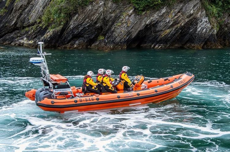 Volunteers from Looe RNLI quickly launched the relief Atlantic 85 lifeboat Spirit of Cooperation to carry out the rescue (Picture: Ian Foster/Looe RNLI)