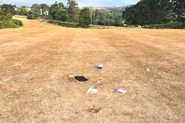 A golfer said it was unbelievable someone had lit a disposal barbecue on the golf course in Cornwall when the fire risk was so high.